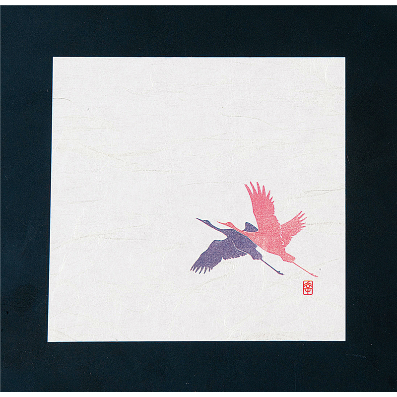 ニュー四季懐紙　4寸（100枚入） NS-28　鶴（祝） 1袋（ご注文単位1袋）【直送品】