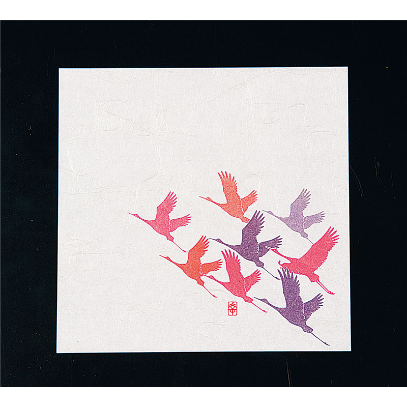 ニュー四季懐紙　5寸（100枚入） NS-2　鶴（祝） 1袋（ご注文単位1袋）【直送品】