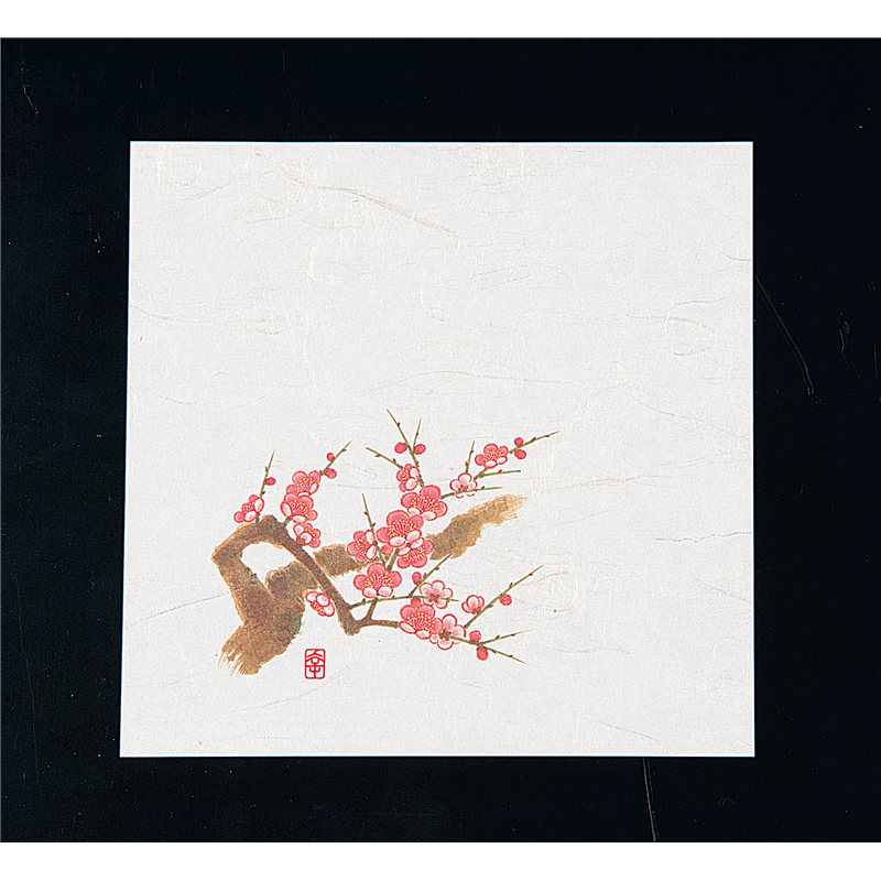 ニュー四季懐紙　5寸（100枚入） NS-4　梅 1袋（ご注文単位1袋）【直送品】