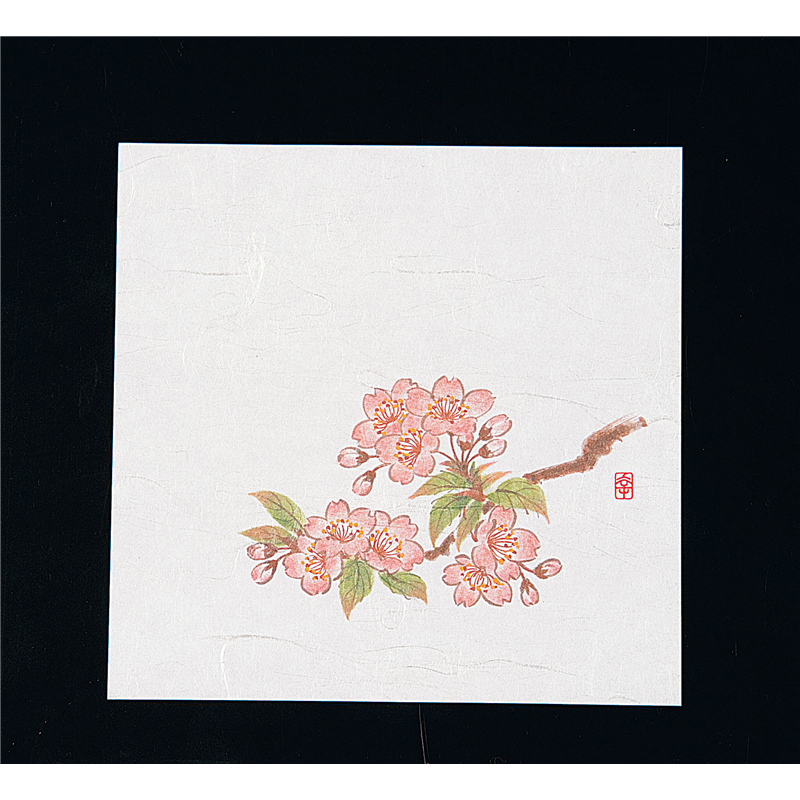 ニュー四季懐紙　5寸（100枚入） NS-6　桜 1袋（ご注文単位1袋）【直送品】