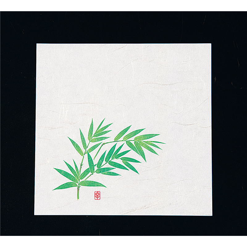 ニュー四季懐紙　5寸（100枚入） NS-12　笹 1袋（ご注文単位1袋）【直送品】