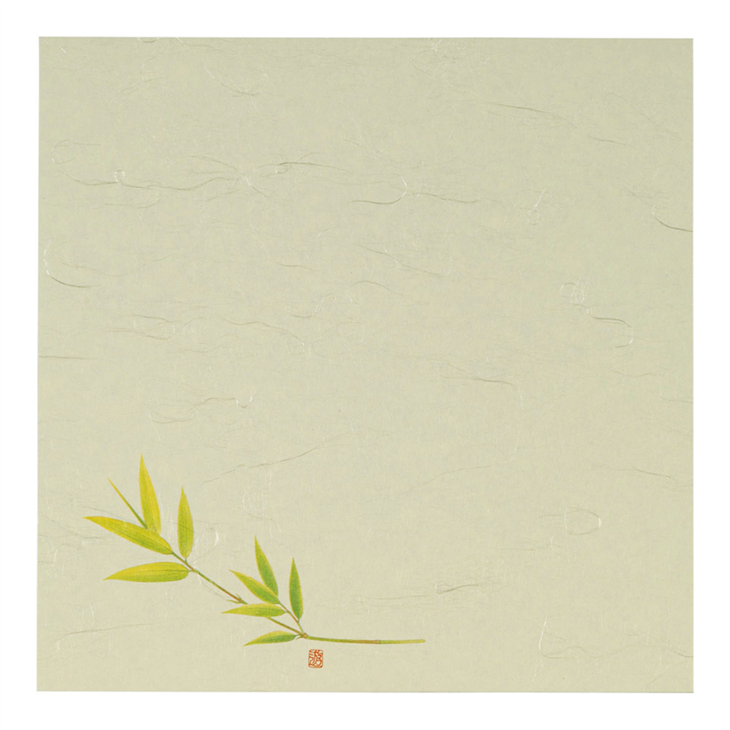 5寸懐紙 四季の花(100枚入) S5-1 笹 1袋(ご注文単位1袋)【直送品】