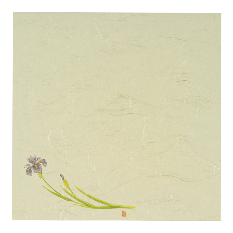 5寸懐紙 四季の花(100枚入) S5-5 あやめ 1袋(ご注文単位1袋)【直送品】