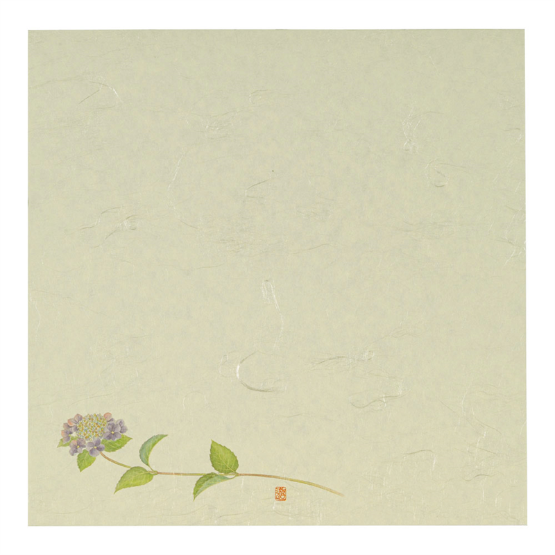 5寸懐紙 四季の花(100枚入) S5-6 あじさい 1袋(ご注文単位1袋)【直送品】