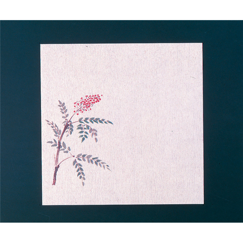 グルメ敷紙5寸（100枚入）南天  1袋（ご注文単位1袋）【直送品】