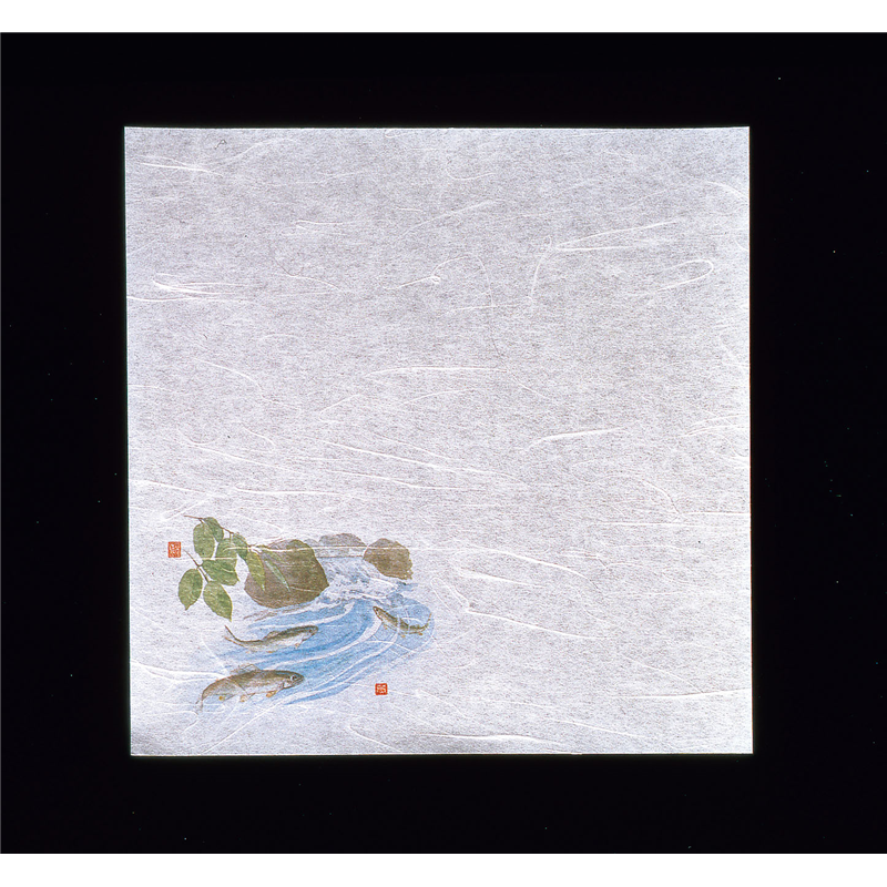 新・濡れ奉書紙（100枚入）　　鮎  1袋（ご注文単位1袋）【直送品】