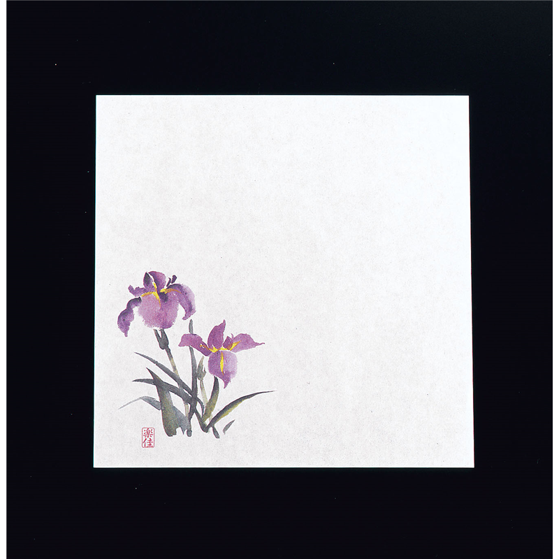 耐油懐敷18角（100枚入） あやめ　M30-223 1袋（ご注文単位1袋）【直送品】