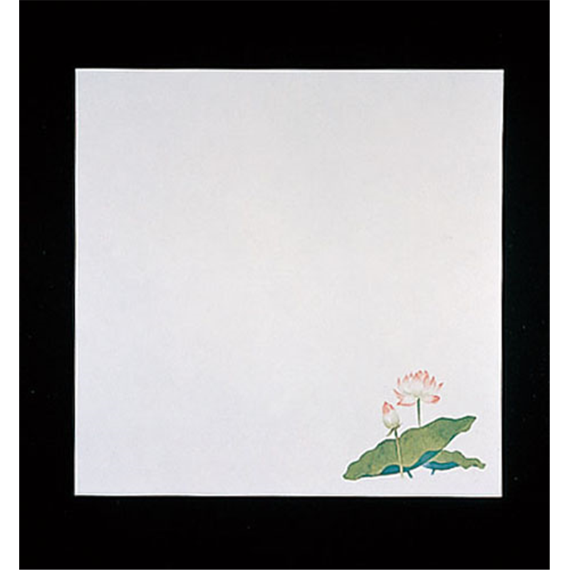 四季耐油天紙（小）　はす　（100枚入）  1袋（ご注文単位1袋）【直送品】