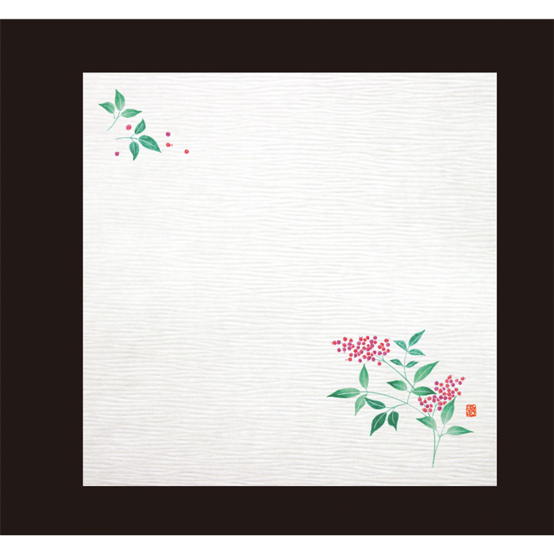 耐油しぼり懐敷　4寸（100枚入） 南天　TA-E03 1袋（ご注文単位1袋）【直送品】