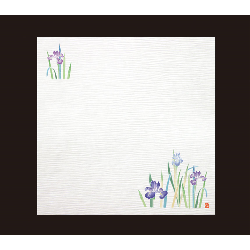 耐油しぼり懐敷　4寸（100枚入） あやめ　TA-E08 1袋（ご注文単位1袋）【直送品】