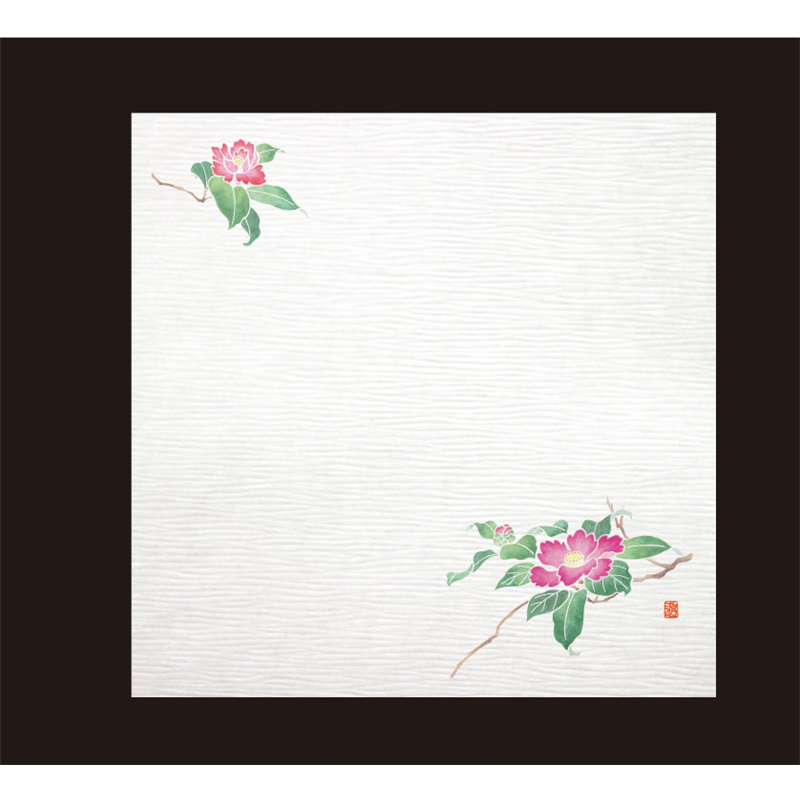 耐油しぼり懐敷　4寸（100枚入） 椿　　TA-E15 1袋（ご注文単位1袋）【直送品】