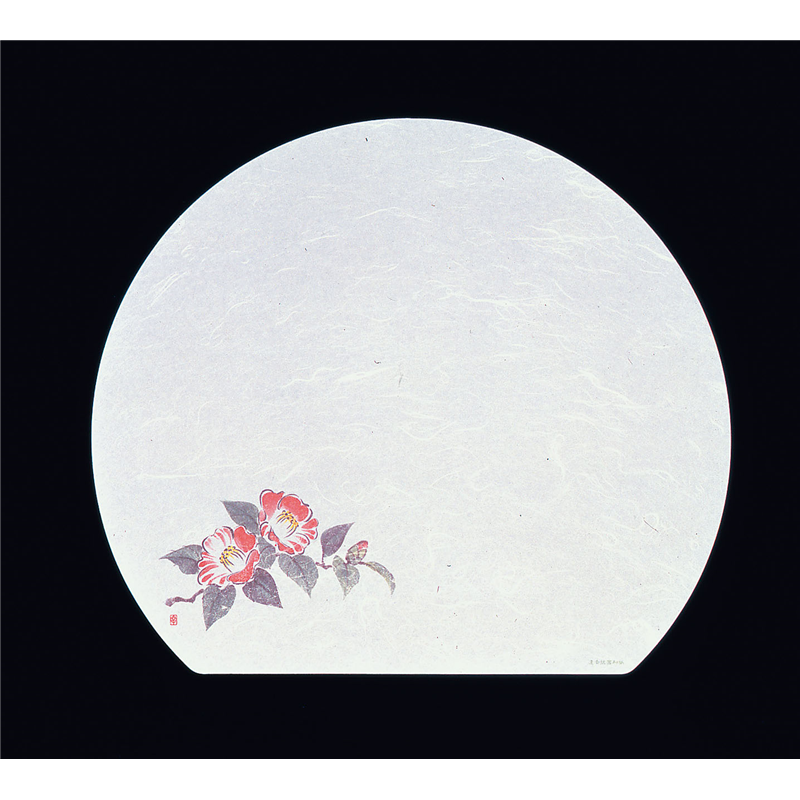 遠赤抗菌和紙　尺3半月まっと（100枚） 椿　　WH-2 1袋（ご注文単位1袋）【直送品】