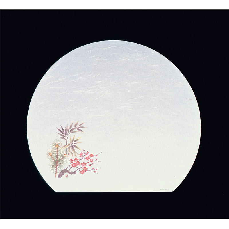 遠赤抗菌和紙　尺3半月まっと（100枚） 松竹梅　　WH-7 1袋（ご注文単位1袋）【直送品】