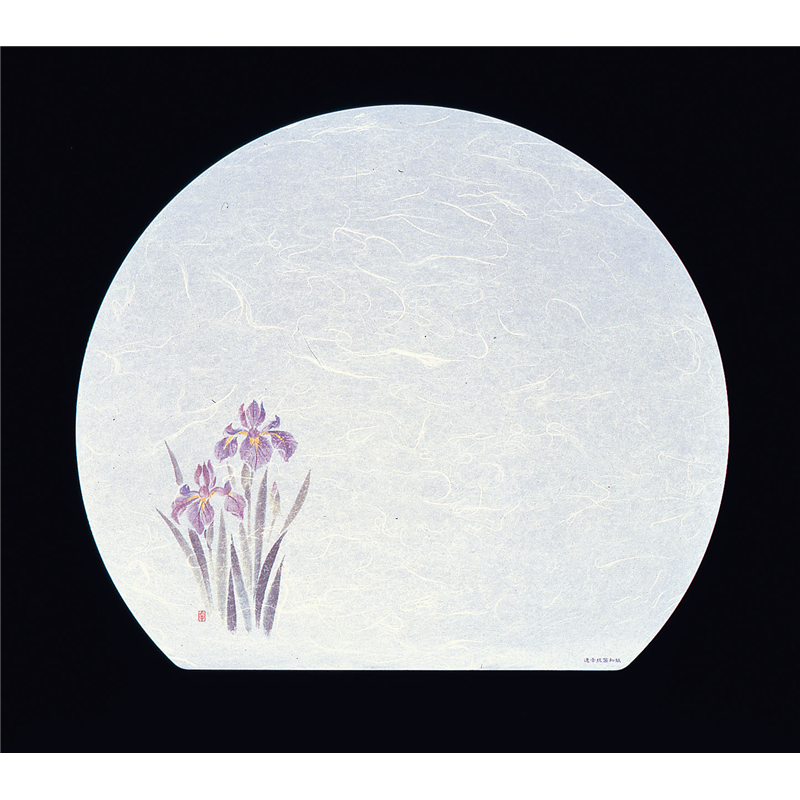 遠赤抗菌和紙　尺3半月まっと（100枚） あやめ　WH-11 1袋（ご注文単位1袋）【直送品】