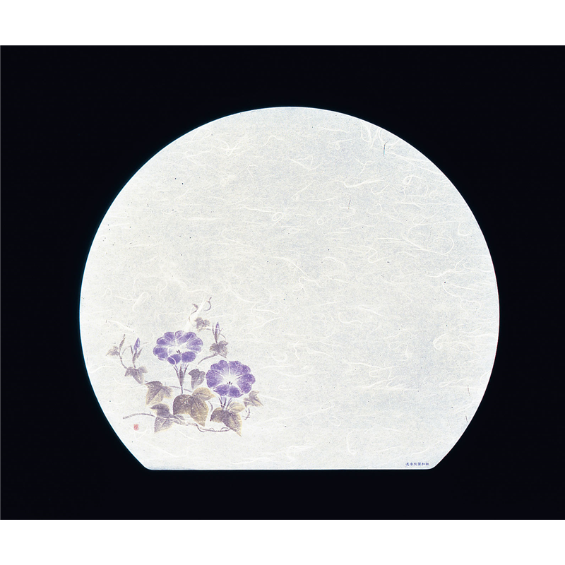 遠赤抗菌和紙　尺3半月まっと（100枚） 朝顔　WH-16 1袋（ご注文単位1袋）【直送品】