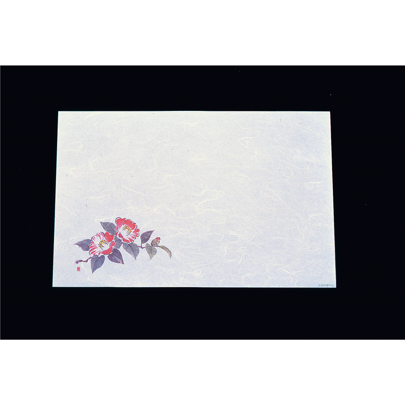 遠赤抗菌和紙　尺3まっと（100枚入） 椿　　WS-2 1袋（ご注文単位1袋）【直送品】