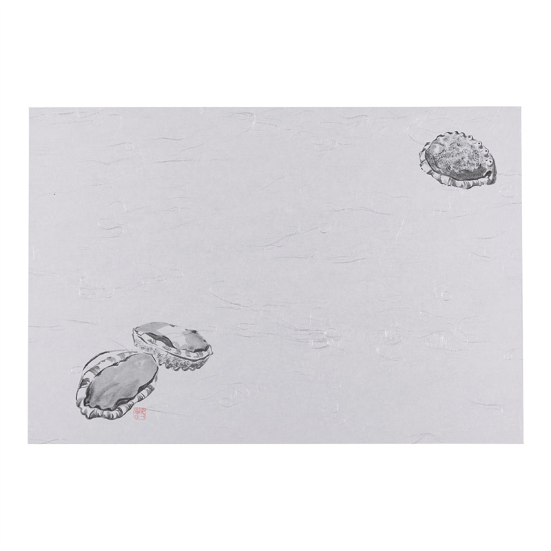 尺3 テーブルマット(100枚入) あわび №105 1袋(ご注文単位1袋)【直送品】