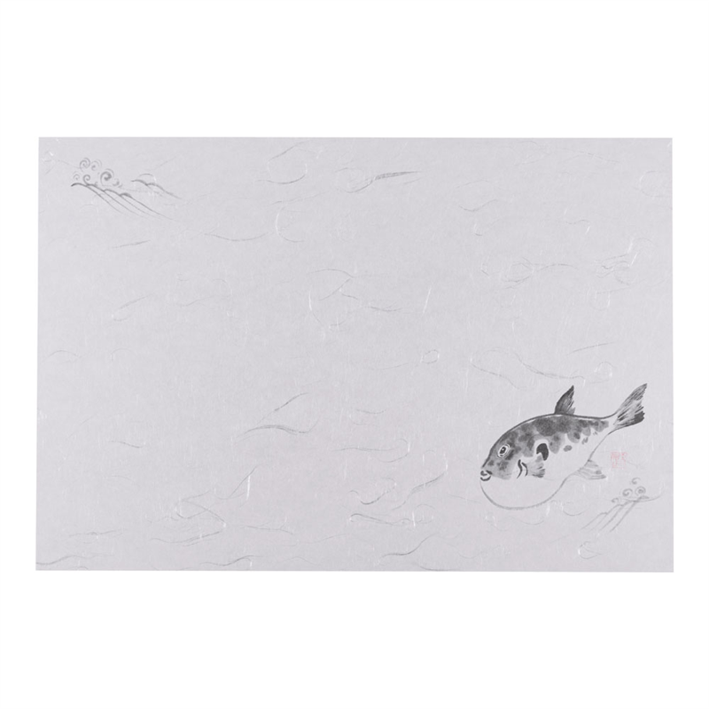 尺3 テーブルマット(100枚入) ふぐ №108 1袋(ご注文単位1袋)【直送品】