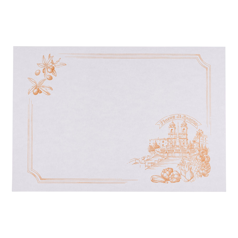 洋風・中華テーブルマット(100枚入) スペイン広場 ベージュ№505 1袋(ご注文単位1袋)【直送品】