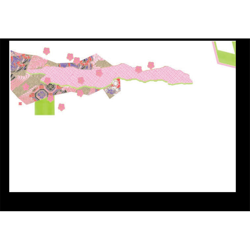 尺3無蛍光紙四季彩まっと花友禅100枚入 弥生（やよい・3月） 1袋（ご注文単位1袋）【直送品】