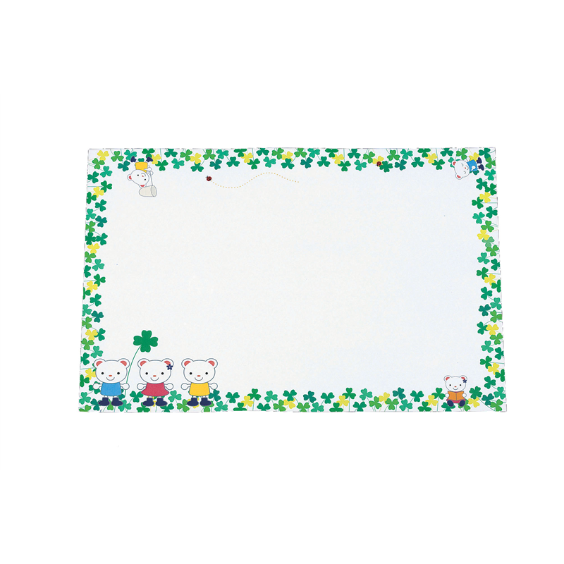 無蛍光紙お子様テーブルマット　クローバー TE-S01（100枚入） 1袋（ご注文単位1袋）【直送品】