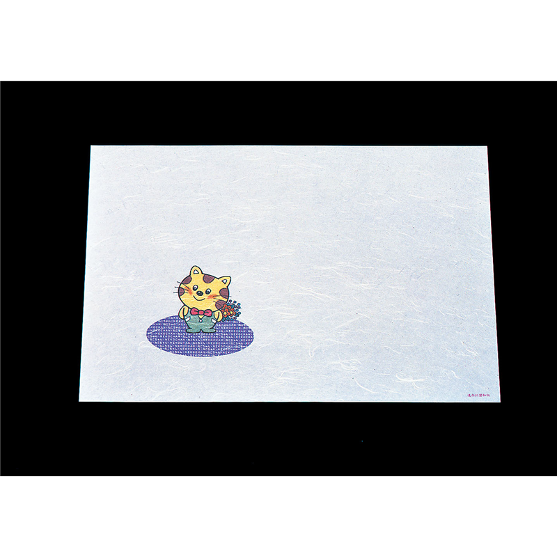 遠赤抗菌和紙 尺3お子様懐石まっと (100枚)ねこちゃんWO-2 1袋(ご注文単位1袋)【直送品】