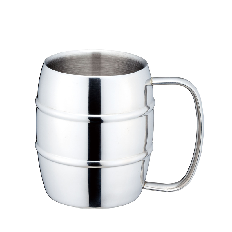 18-8 ビアージョッキー 10オンス (二重構造) 1箱(ご注文単位1箱)【直送品】