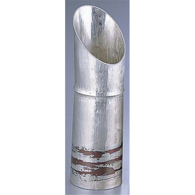 銅錫被　刷毛目竹形1ツ節酒器 SG003　400cc 1個（ご注文単位1個）【直送品】
