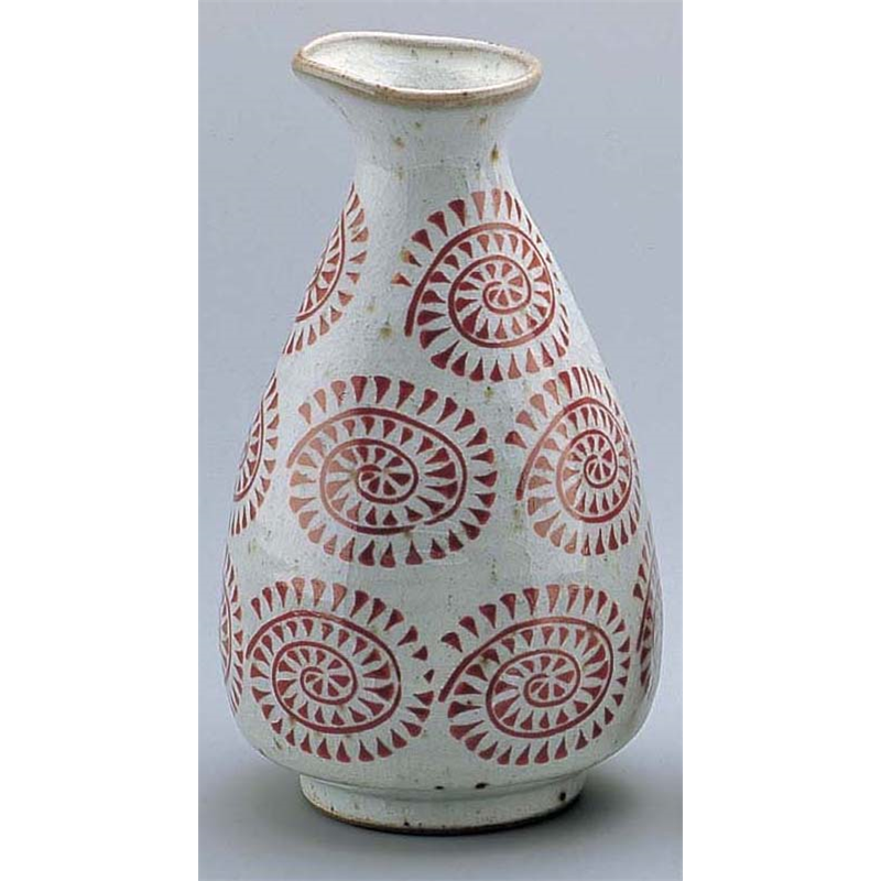 朱タコ唐草徳利　大 D02-35 1個（ご注文単位1個）【直送品】