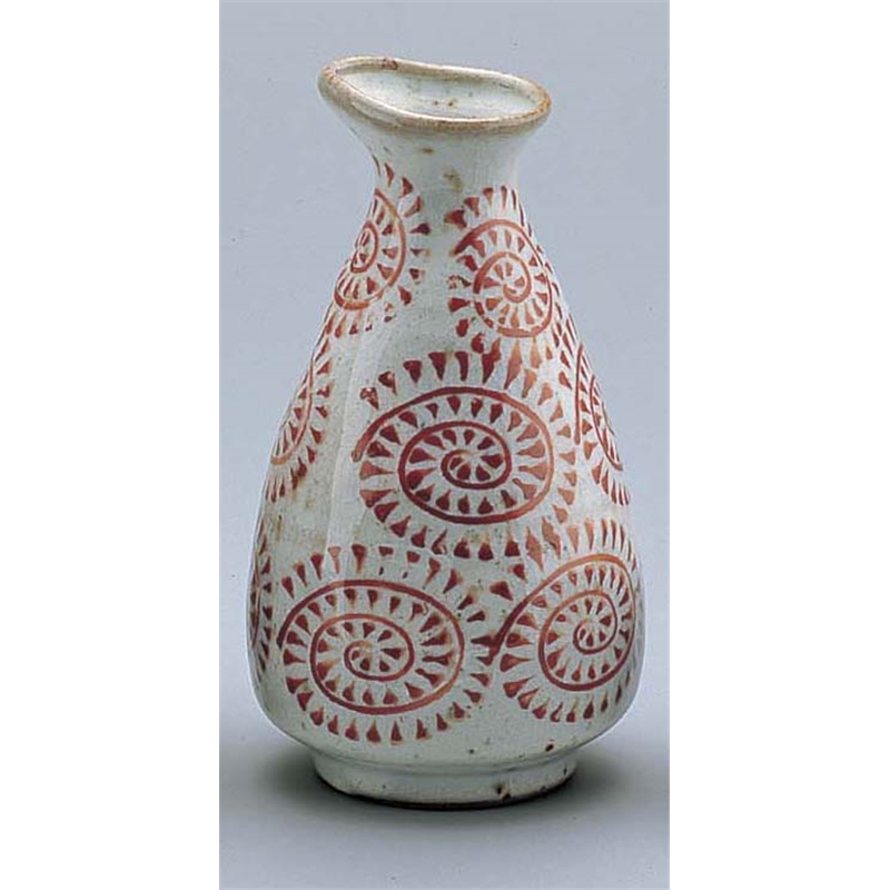 朱タコ唐草徳利　小 D02-36 1個（ご注文単位1個）【直送品】