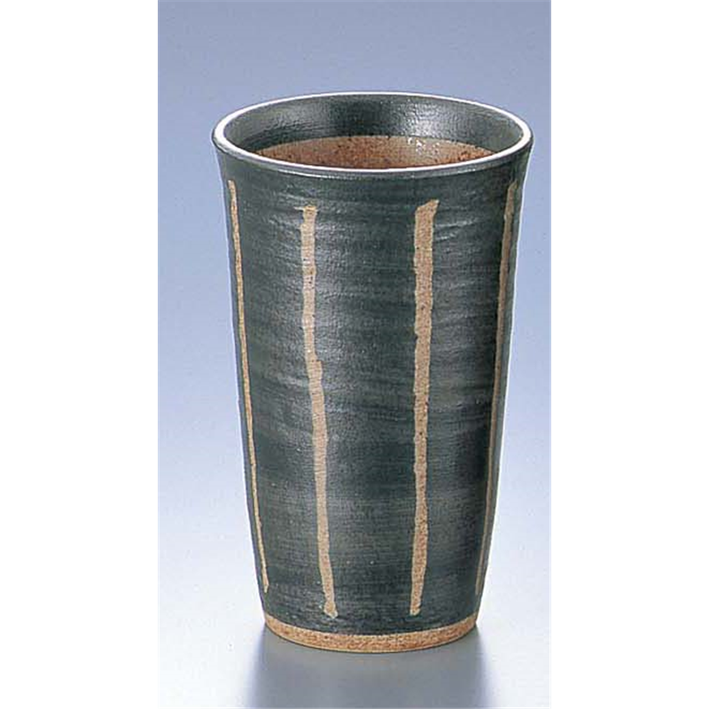 彫十草カップ　黒 D03-23（小） 1個（ご注文単位1個）【直送品】