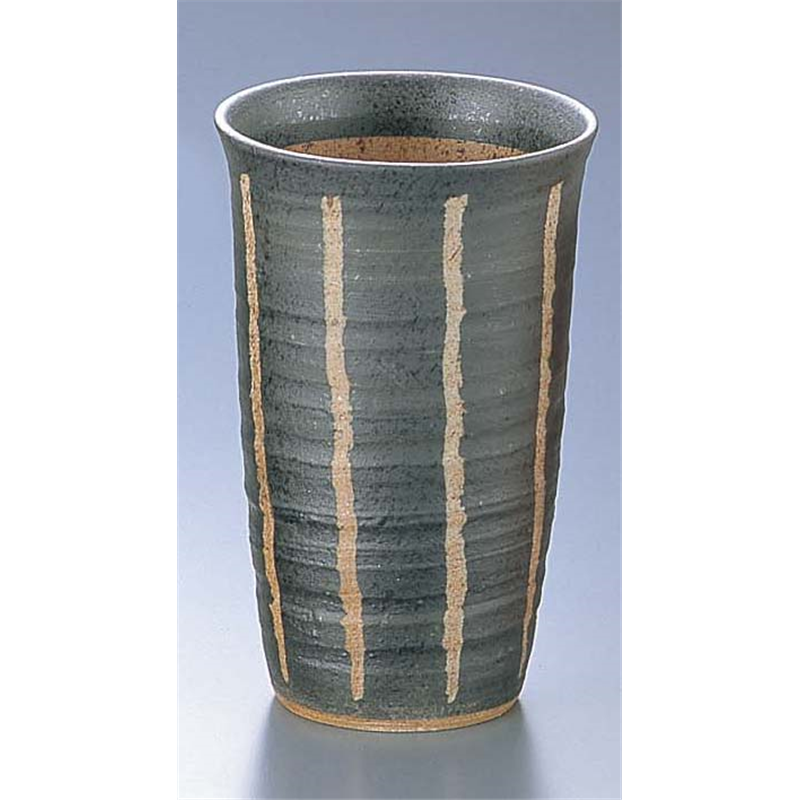 彫十草カップ　黒 D03-24（大） 1個（ご注文単位1個）【直送品】