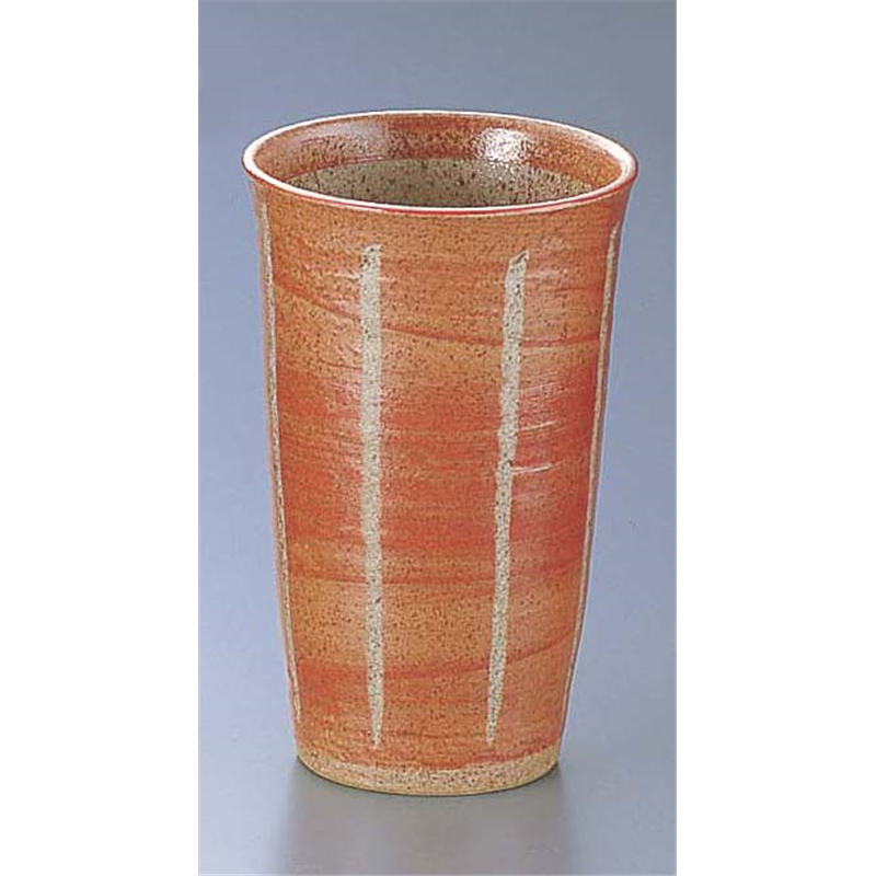 彫十草カップ　赤 D03-25（小） 1個（ご注文単位1個）【直送品】