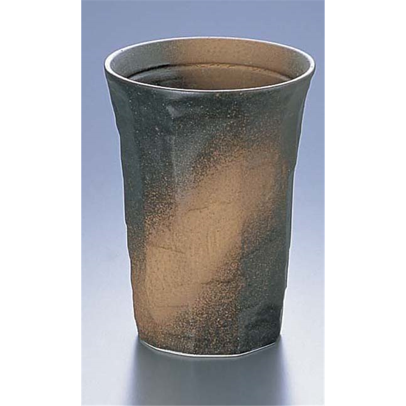 備前吹き削りカップ D02-12 1個（ご注文単位1個）【直送品】