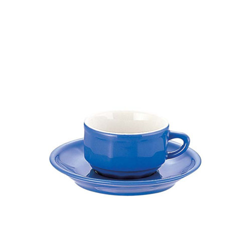 フローラ　モカカップ＆ソーサー（6客入） PTFL　M　FL　ブルー 1箱（ご注文単位1箱）【直送品】