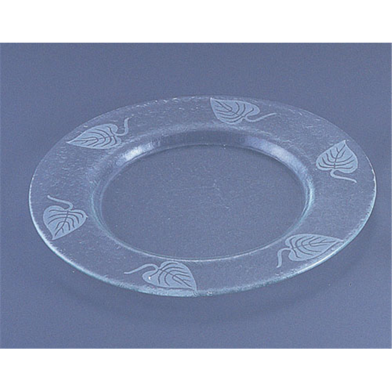 ガラス製ショープレート 模様入り 8003/241 葉っぱ 1個(ご注文単位1個)【直送品】