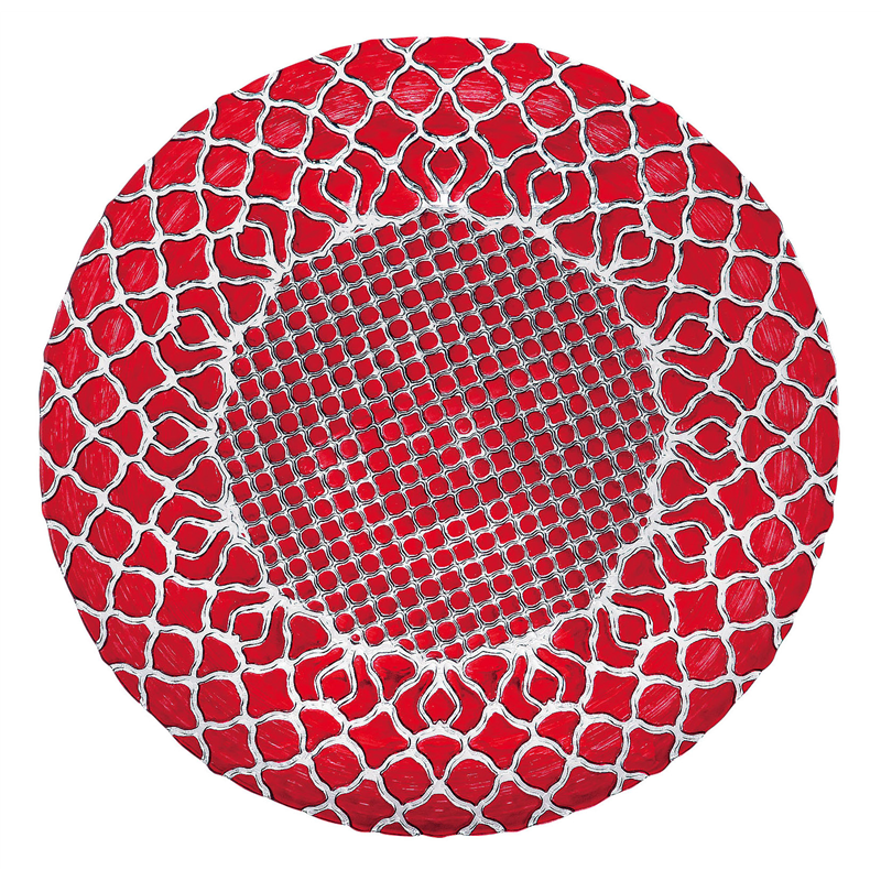 ハナ　プレート　レッド 28cm　HA2801RD 1個（ご注文単位1個）【直送品】