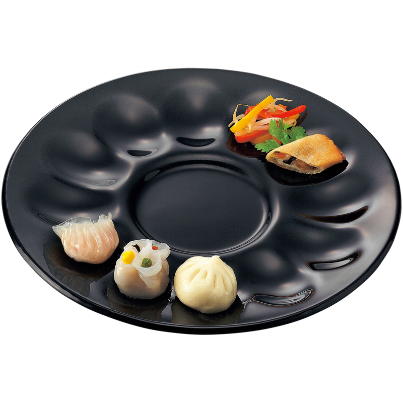 ポルカ　パーティープレート　PO2951 ブラック 1個（ご注文単位1個）【直送品】