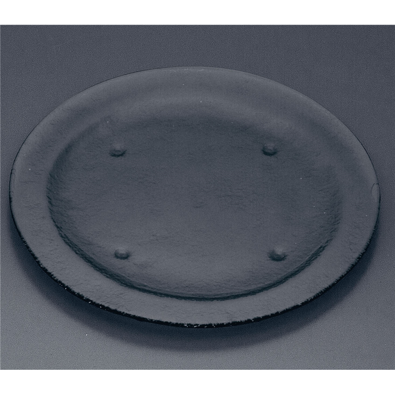 タイガーグラス　ラウンドプレート340 161-031-01　グレー 1袋（ご注文単位1袋）【直送品】