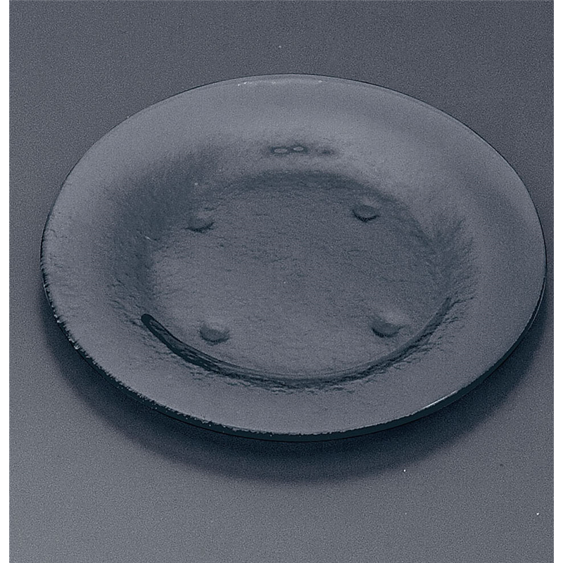 タイガーグラス　ラウンドプレート　205 163-031-00　グレー 1袋（ご注文単位1袋）【直送品】