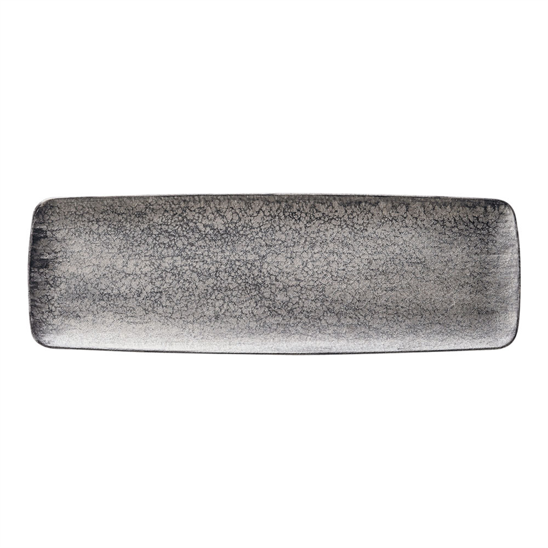 崇雪 長角皿 シルバー 34cm 1個(ご注文単位1個)【直送品】