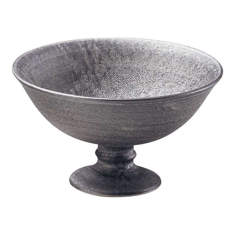 崇雪　高台鉢　シルバー  1箱（ご注文単位1箱）【直送品】