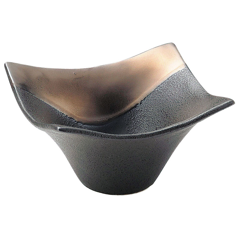 奏　角小鉢　ゴールドブラック 11cm 1個（ご注文単位1個）【直送品】