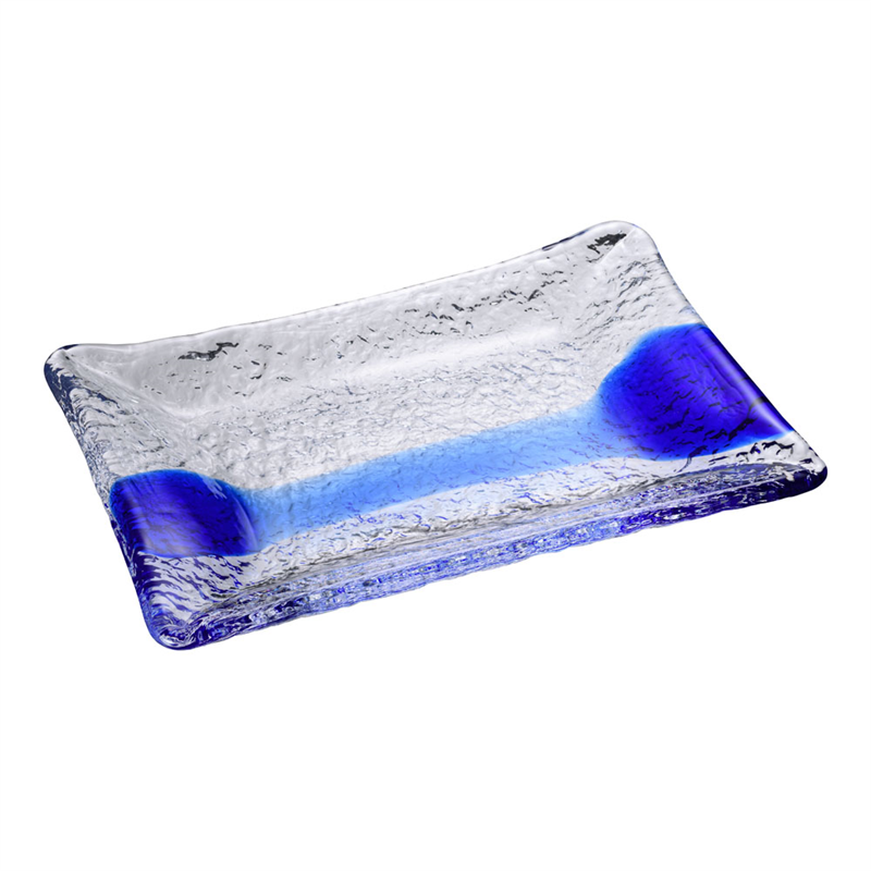 硝子和食器 一筆2 長角中皿 1個(ご注文単位1個)【直送品】