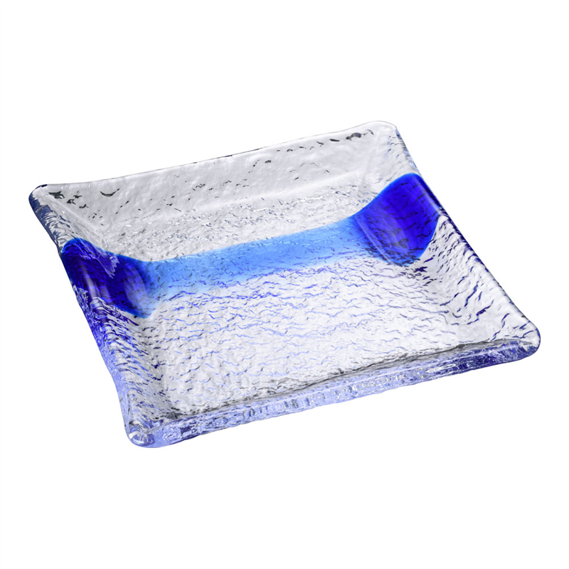 硝子和食器 一筆10 正角中皿 1個(ご注文単位1個)【直送品】