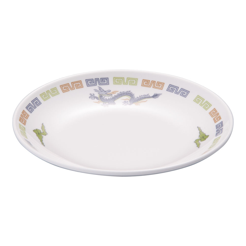 メラミン「雷門竜」M-12-R　平皿 （小） 1個（ご注文単位1個）【直送品】