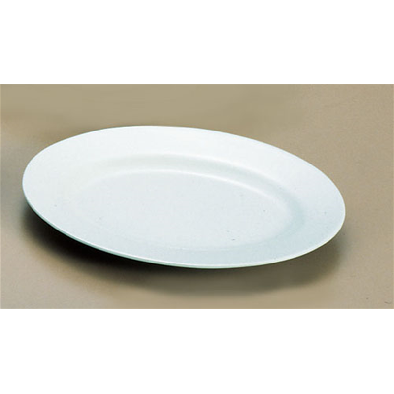 メラミン「青磁」　小判皿（リム型） CS-23（10インチ） 1袋（ご注文単位1袋）【直送品】