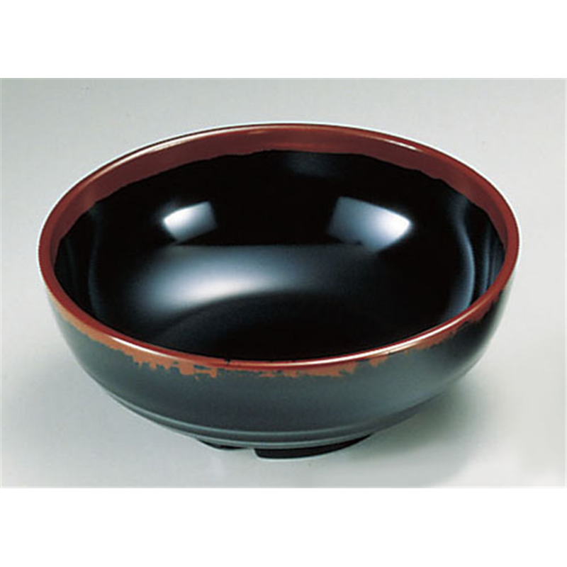 メラミン「長次郎窯」　丼　AN-69B  1袋（ご注文単位1袋）【直送品】