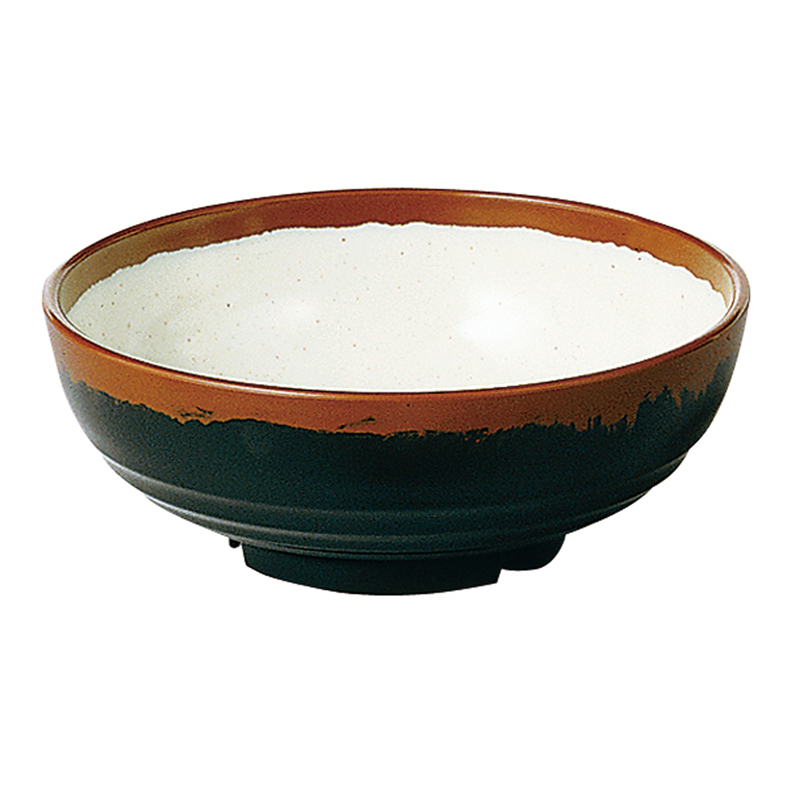 メラミン「長次郎窯」　丼　AN-69W  1袋（ご注文単位1袋）【直送品】