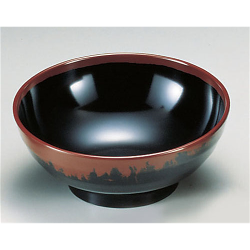 メラミン「長次郎窯」　そば丼（特大） AN-70B 1袋（ご注文単位1袋）【直送品】